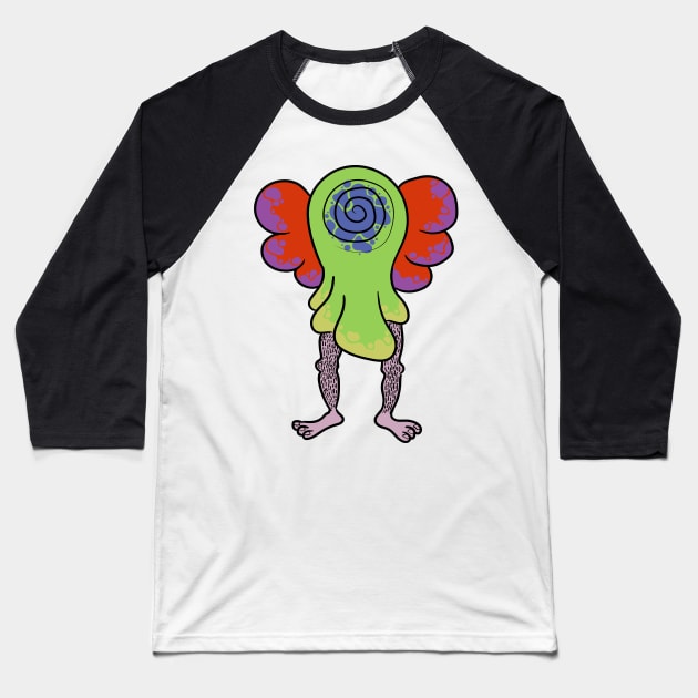 Psychedelic man-fairy Baseball T-Shirt by Ashygaru